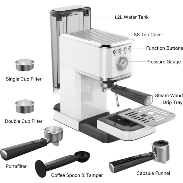 Фото - Кавоварка ріжкова Elit ECM-24