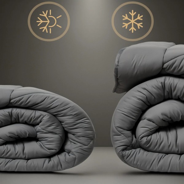 Фото - Ковдра всесезонна двоспальна MirSon EcoSilk №9005 Eco Light Gray 172x205 см (2200005995136)