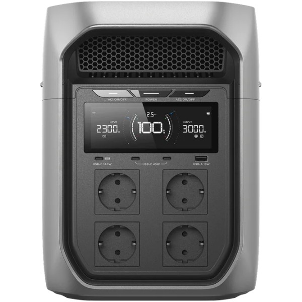 Фото - Зарядна станція універсальна EcoFlow Delta 3 Max (2400 Вт, 2048 Вт/год) Фото - Зарядна станція універсальна EcoFlow Delta 3 Max (2400 Вт, 2048 Вт/год)