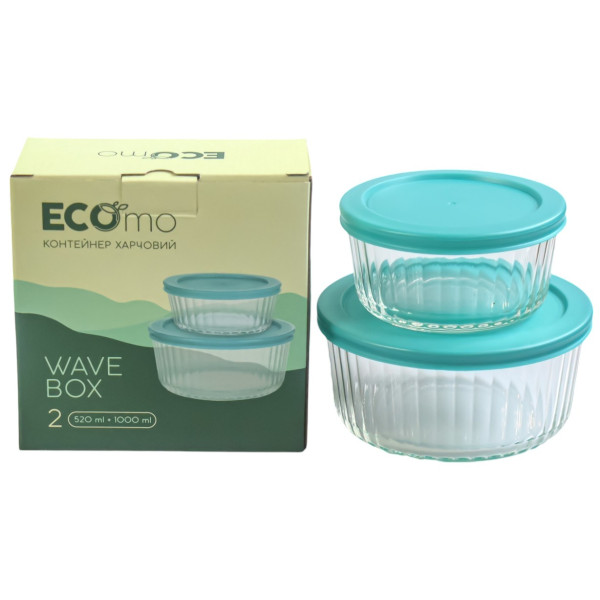 Фото - Набір ємностей для зберігання Ecomo WAVE BOX 520 мл +1000 мл 2 шт. (YL-ZER 2S)