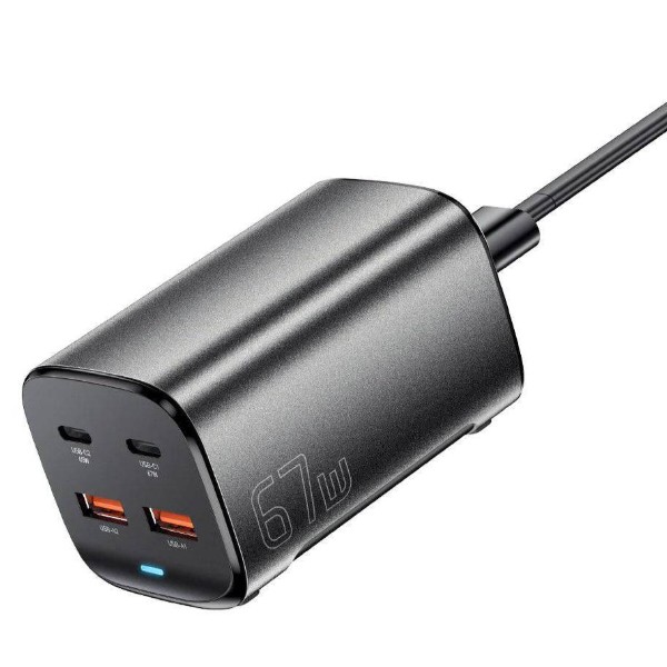 Фото - Мережевий зарядний пристрій Essager Collection 67W  GaN Desktop Charger  2C+2A EU (ECT2AC-JYB0G-Z)