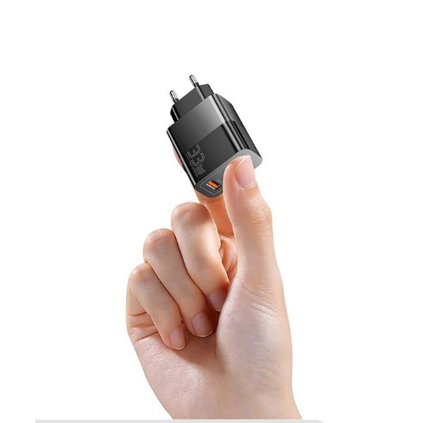 Фото - Сетевое зарядное устройство Essager Pinchen 33W Travel Phone Charger USB A + TYPE C EU  (ECTAC-PCB01-P)