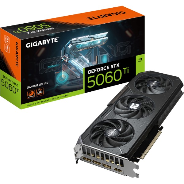 Фото - Видеокарта Gigabyte GF RTX 5060 Ti 16GB GDDR7 Gaming OС (GV-N506TGAMING OC-16GD)