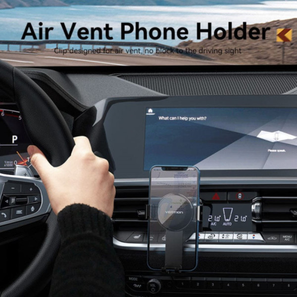 Фото - Автотримач Vention для 4.7-7.2&quot; Car Phone Mount With Duckbill Clip Black (KCGB0)