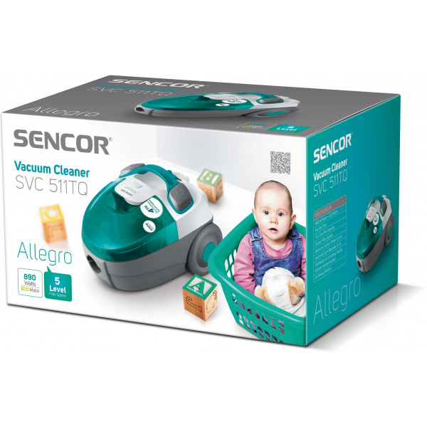 Фото - Пылесос для сухой уборки без мешка Sencor SVC511TQ-EUE2