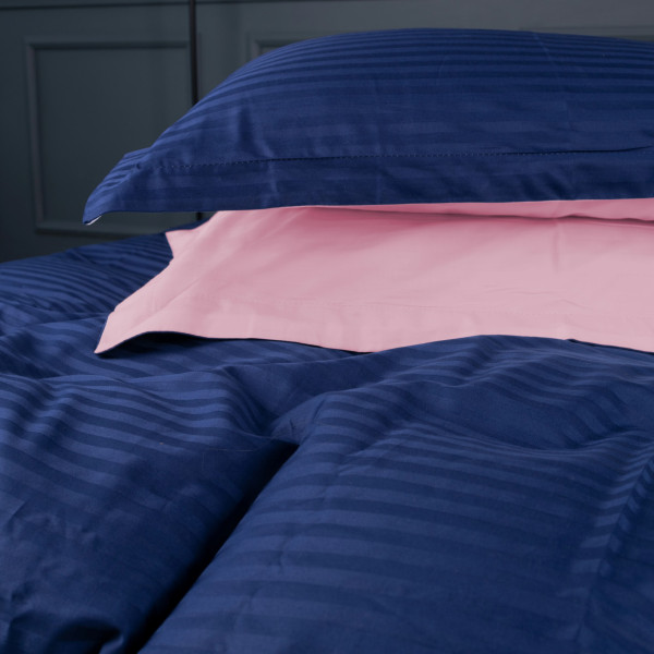 Фото - Комплект постільної білизни дитячий MirSon Satin Stripe 30-0020 + 30-0007 Edarin 110х140 (2200005247464)