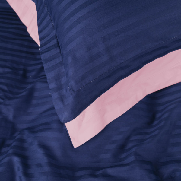 Фото - Комплект постільної білизни дитячий MirSon Satin Stripe 30-0020 + 30-0007 Edarin 110х140 (2200005247464)