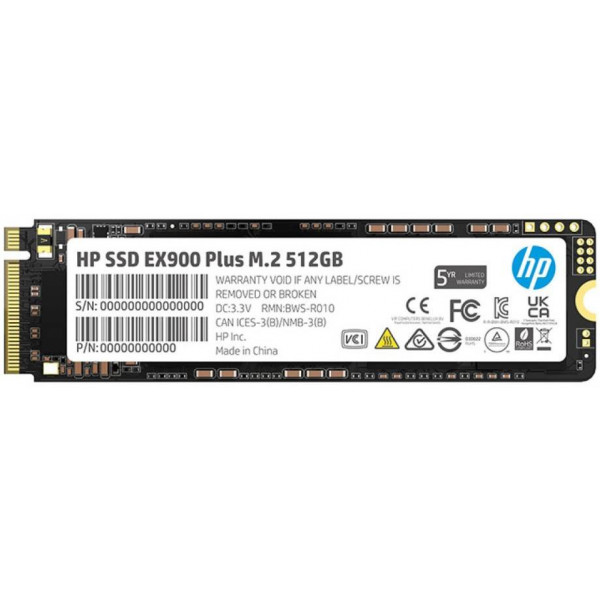 Фото - SSD-накопитель внутренний HP EX900 Plus M.2 2280 500GB PCI Ex Gen3 x4 3D NAND, Retail (35M33AA)