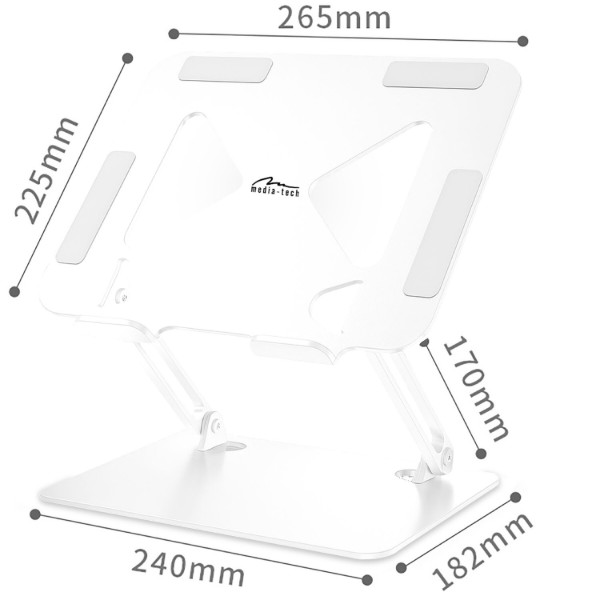 Фото - Подставка под ноутбук Media-Tech Laptop Stand 10-17" Aluminum Alloy White (MT2661W)