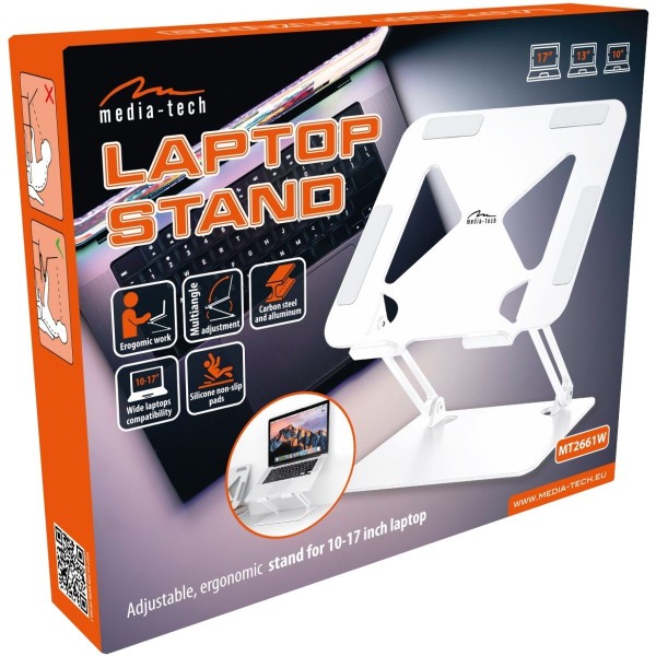 Фото - Подставка под ноутбук Media-Tech Laptop Stand 10-17" Aluminum Alloy White (MT2661W)