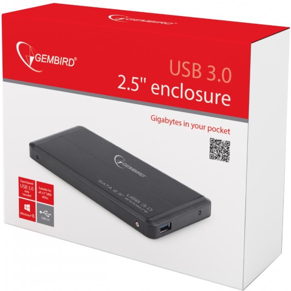 Фото - Внешний карман Gembird HDD 2.5'' USB 3.0 Black (EE2-U3S-2)