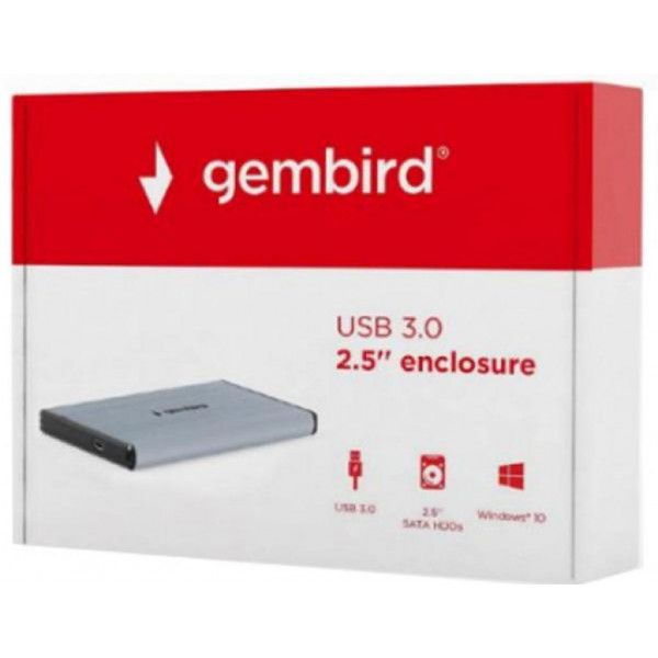 Фото - Внешний карман Gembird USB 3.0 Silver (EE2-U3S-3-S)