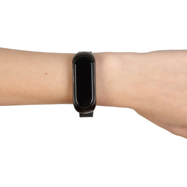 Фото - Ремешок для фитнес-браслета BeCover Metal for Xiaomi Mi Smart Band 5 Black (705146)