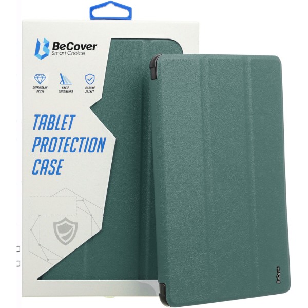 Фото - Чохол для планшета Becover Soft Edge с креплением Apple Pencil для Apple iPad 10.9" (2022/2024)/iPad (А16) 2025 11" Dark Green (709182)