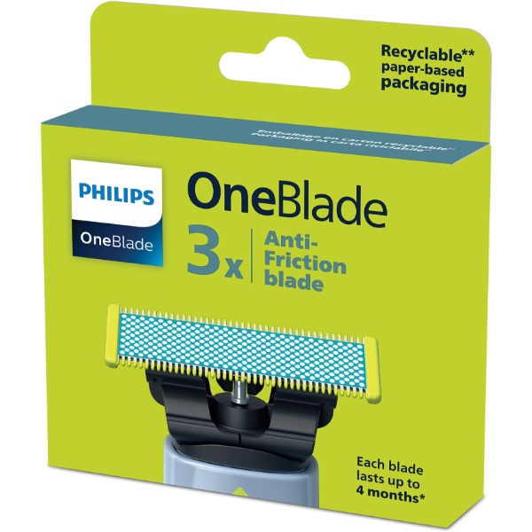 Фото - Сменные лезвия для тримера Philips OneBlade QP235/50 (3 шт) для сверхчувствительной кожи