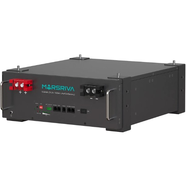 Фото - Батарея для сонячного інвертора Marsriva LiFePO4 Battery,51.2V/100Ah, Brand new REPT cell, Grad (MR-LFP5.12-LRT)