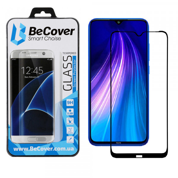Фото - Защитное стекло для смартфона BeCover Xiaomi Redmi Note 8 Black (704118)