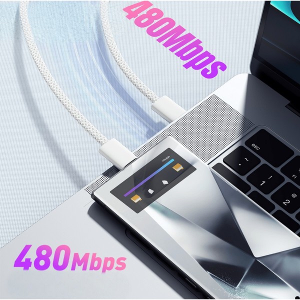 Фото - Мережевий зарядний пристрій Essager Vanjane Travel Phone Charger Set PD20W with C-C 60W data cable (EFJB02-JSTT2-T)