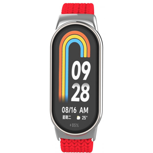Фото - Ремінець для фітнес-браслету ArmorStandart Braided Solo Loop for  Xiaomi Mi Band 9/8 Red (ARM69927)