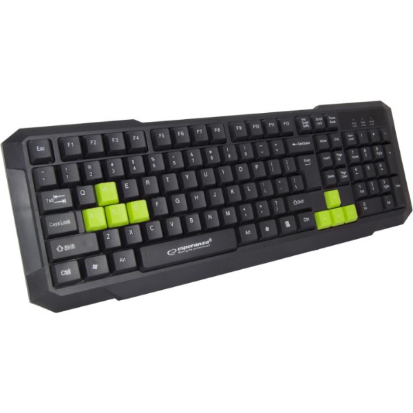 Фото - Клавиатура проводная игровая Esperanza EGK102 Green USB
