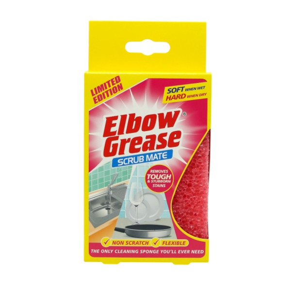 Фото - Губка для миття посуду поролонова Elbow Grease Pink 1 шт. (EGPFDP1)