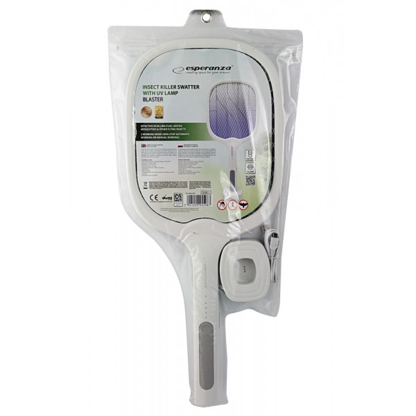 Фото - Електромухобійка Esperanza EHQ011 Insect Killer 3W + UV Lamp + світлодіод. ліхтар