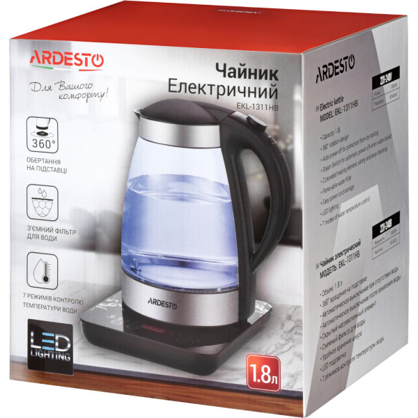 Фото - Электрический чайник Ardesto EKL-1311HB Black