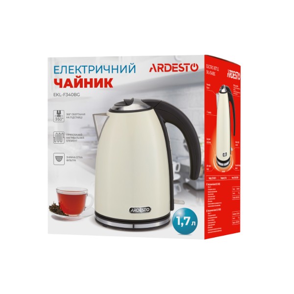 Фото - Електричний чайник ARDESTO EKL-F340BG Beige