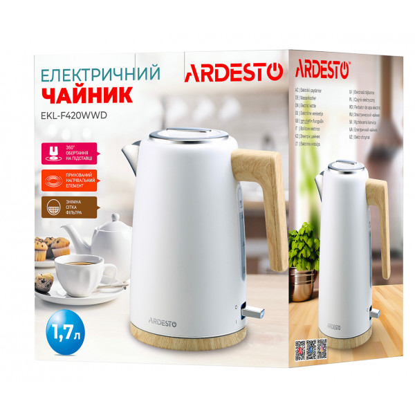 Фото - Электрический чайник Ardesto EKL-F420WWD