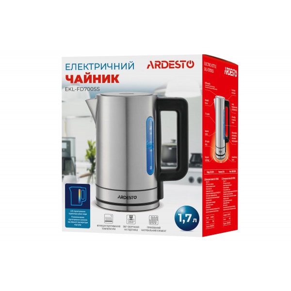Фото - Электрический чайник Ardesto EKL-FD700SS Silver