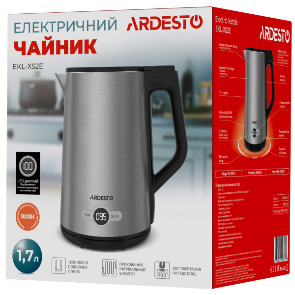 Фото - Электрический чайник ARDESTO EKL-X52E