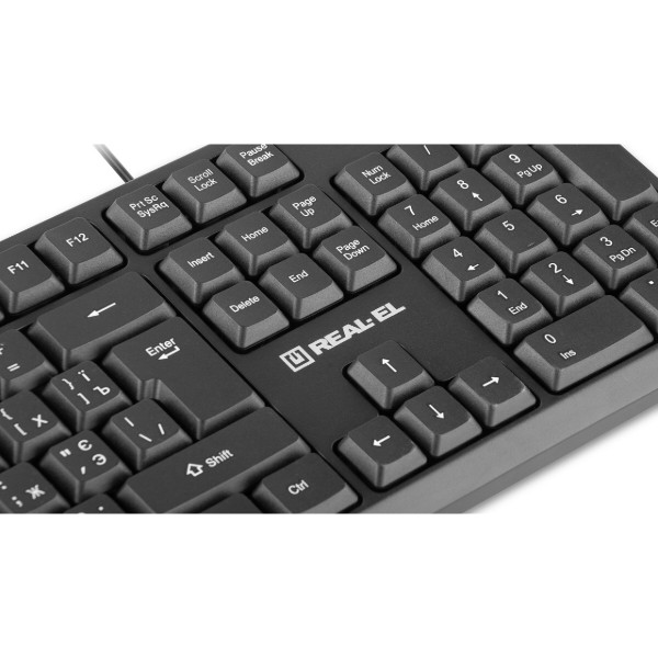 Фото - Клавиатура+мышь REAL-EL Kit-507 Black (EL123100055)