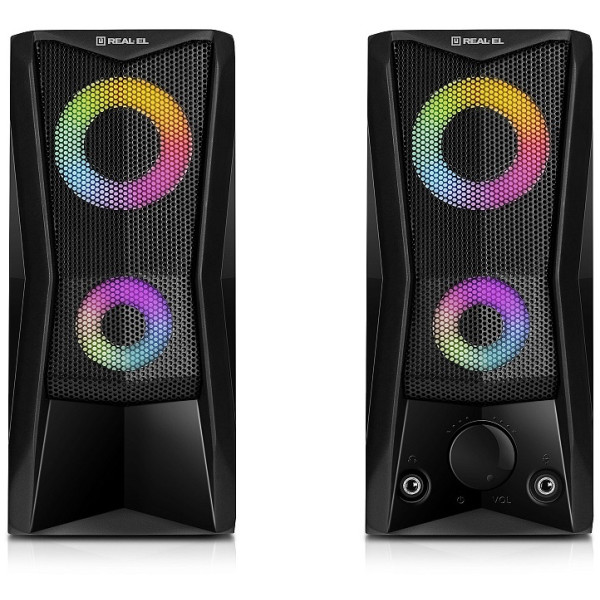 Фото - Компьютерная акустика компактная 2.0 REAL-EL S-107 Black (EL121100017)