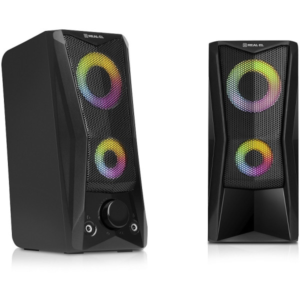 Фото - Компьютерная акустика компактная 2.0 REAL-EL S-107 Black (EL121100017)