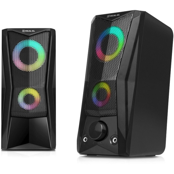 Фото - Компьютерная акустика компактная 2.0 REAL-EL S-107 Black (EL121100017)