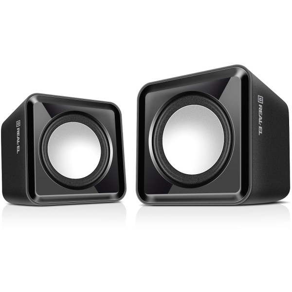 Фото - Комп'ютерна акустика компактна 2.0 REAL-EL S-10 Black (EL121100020)