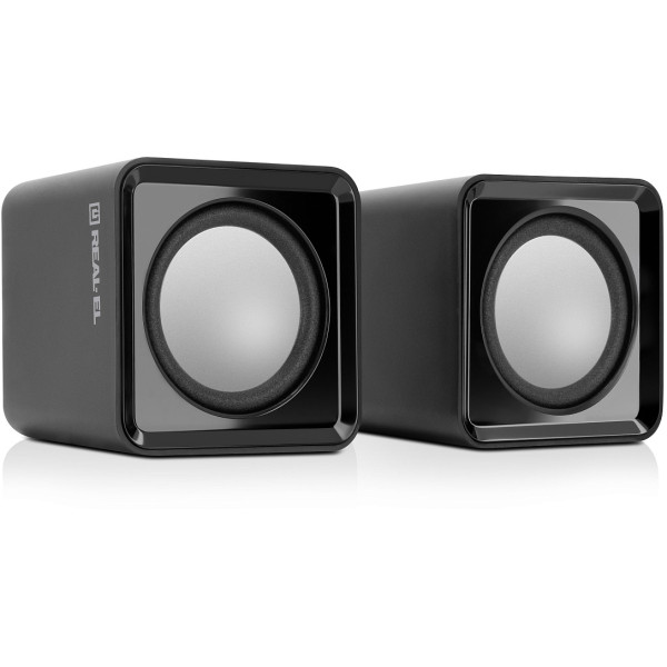 Фото - Комп'ютерна акустика компактна 2.0 REAL-EL S-10 Black (EL121100020)