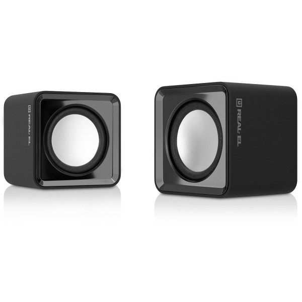 Фото - Комп'ютерна акустика компактна 2.0 REAL-EL S-10 Black (EL121100020)