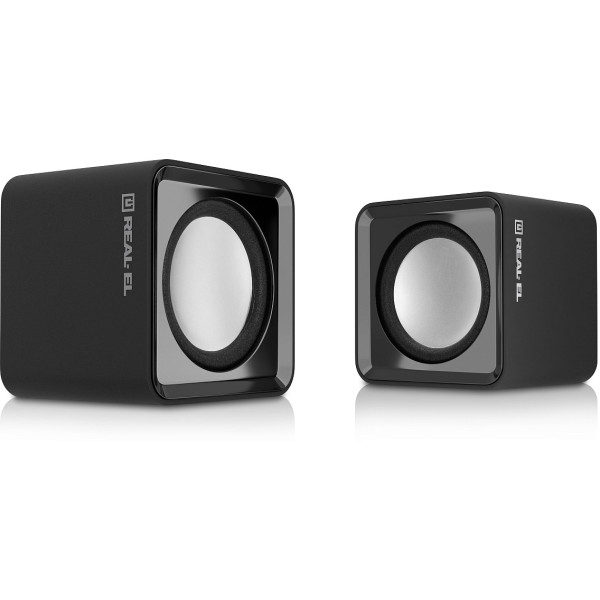 Фото - Комп'ютерна акустика компактна 2.0 REAL-EL S-10 Black (EL121100020)