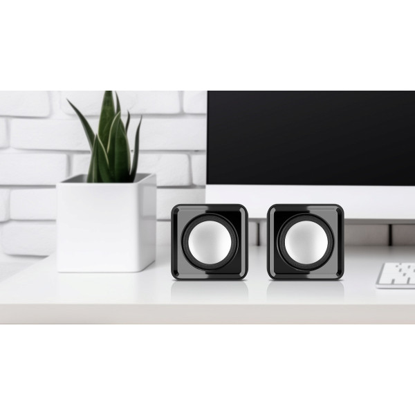 Фото - Комп'ютерна акустика компактна 2.0 REAL-EL S-10 Black (EL121100020)