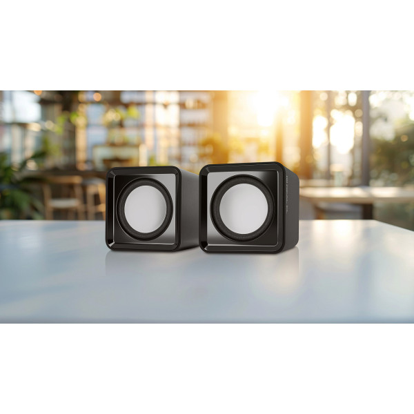 Фото - Комп'ютерна акустика компактна 2.0 REAL-EL S-10 Black (EL121100020)