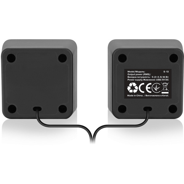 Фото - Комп'ютерна акустика компактна 2.0 REAL-EL S-13 Black (EL121100021)