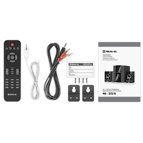 Фото - Комп'ютерна акустика 2.1 REAL-EL M-355 Black (EL121300015)
