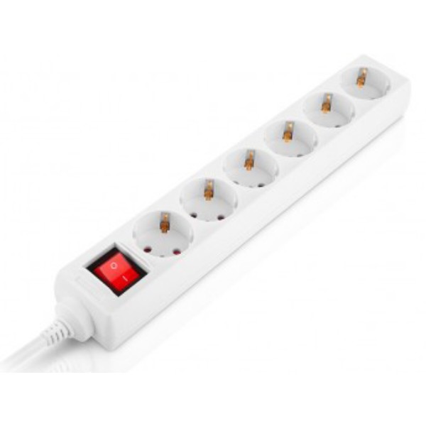 Фото - Сетевой фильтр REAL-EL RS-6 Protect M 1.8m White (EL122300031)