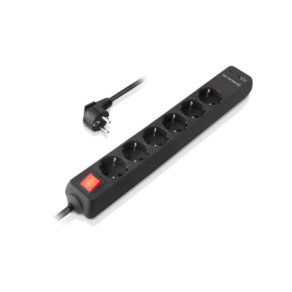 Фото - Сетевой фильтр REAL-EL RS-Protect 605 3 м Black (EL122300041)