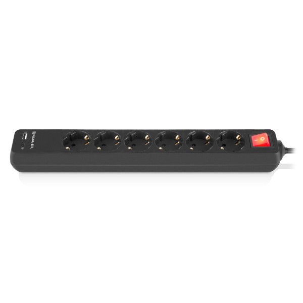 Фото - Сетевой фильтр REAL-EL RS-Protect 605 3 м Black (EL122300041)
