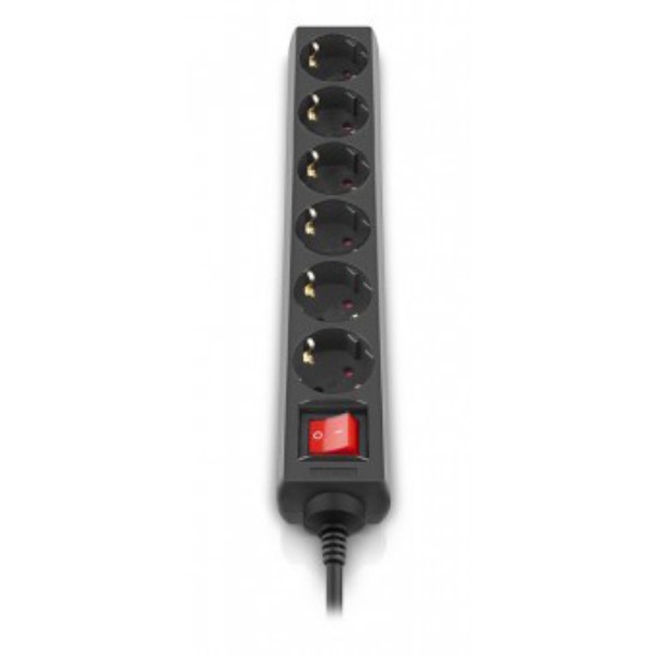 Фото - Сетевой фильтр REAL-EL RS-6 Protect M 3m Black (EL122300034)