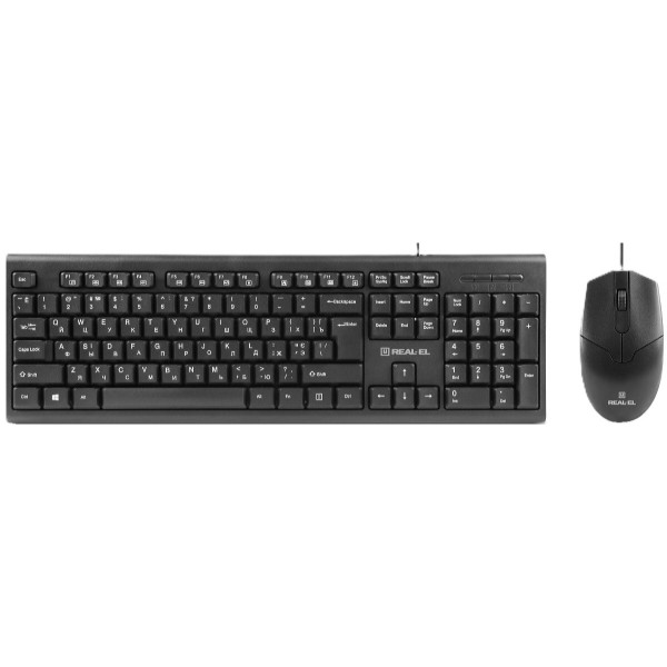 Фото - Клавиатура+мышь REAL-EL Kit 511 Black (EL123100052)