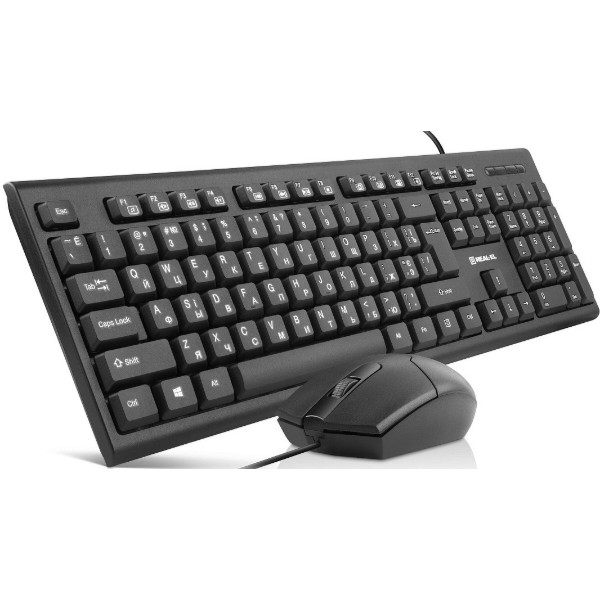 Фото - Клавиатура+мышь REAL-EL Kit 511 Black (EL123100052)
