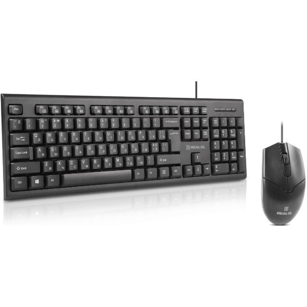 Фото - Клавиатура+мышь REAL-EL Kit 511 Black (EL123100052)